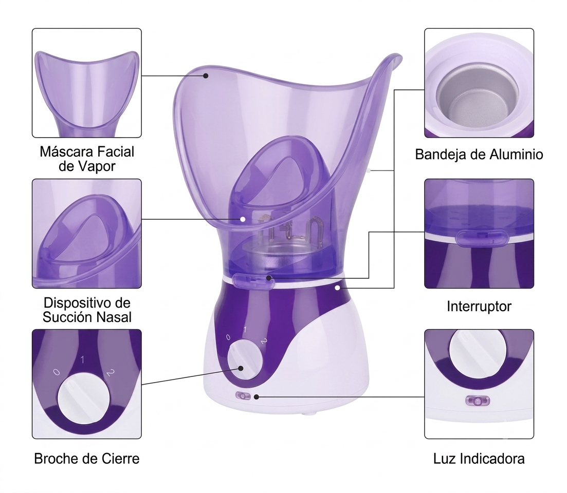 Vaporizador Facial de Hidratación Profunda